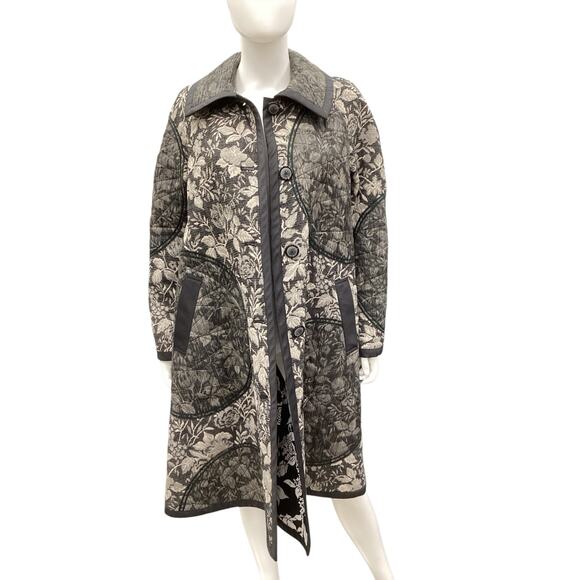 NWOT Koos Women’s Coat Size XL/ 1X Reversible Black And White Pockets Buttons - Picture 3 of 7